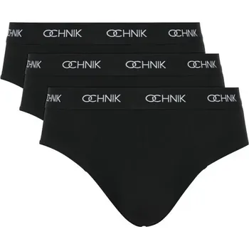 Pánské slipy černé barvy OCHNIK Trojbalení ZESMS-0001-99(Z24) velikost XL