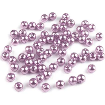 Plastové voskové korálky / perly Glance Ø5 mm, velké, F24 fialová sv.