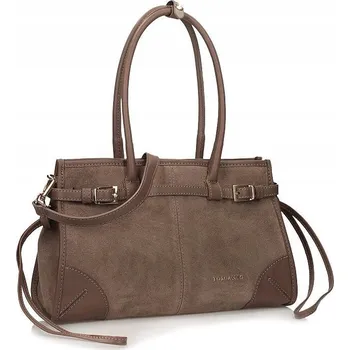 Kabelka Toscanio kabelka z pravé semišové kůže béžová