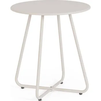 Zahradní stůl BIZZOTTO Kulatý konferenční stolek JABLE krémový ø45 cm 0665059