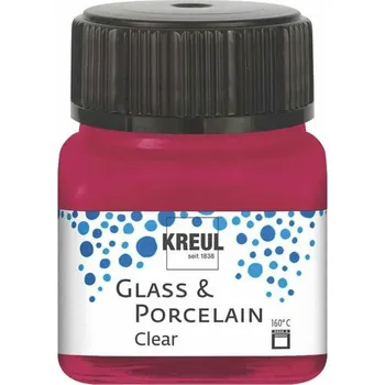 Výtvarná barva Kreul Clear Barva na sklo a porcelán Wine Red 20 ml 1 ks