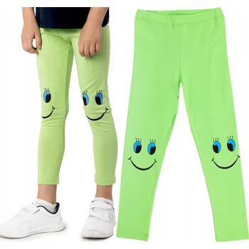 Dívčí oblečení 98-104 Dívčí legíny 7/8 ÚSMĚV zelené YoClub