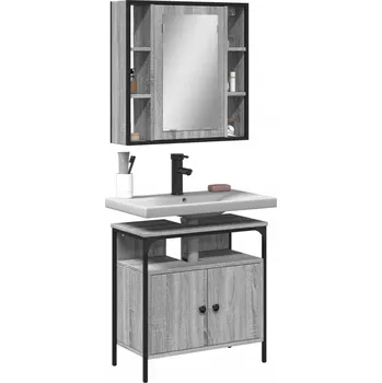 Koupelnový nábytek Dvou-dílná sada koupelnového nábytku, šedý dub sonoma Lumarko!