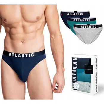 Slipy Sportovní slipy ATLANTIC 3MP-094 bavlněné, 3 kusy v balení - XXL