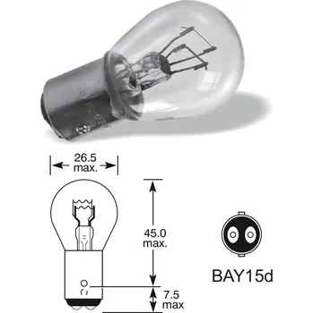 Autožárovka Qlux Žárovka BaY15d 24V 21-5W