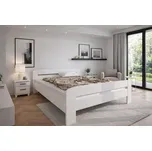 Postel z masivu borovice Bohdana 160x200 cm bílá + rošt ZDARMA