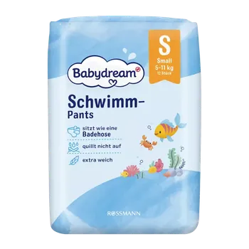 Plenkové kalhoty Babydream Plenkové kalhotky do vody 5–11 kg, vel. S 12 ks