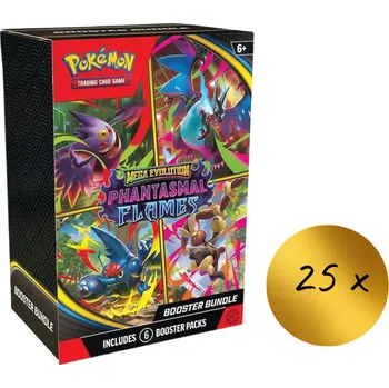 Společenská hra Pokémon TCG: Mega Evolution - Phantasmal Flames Booster Bundle case (25x)