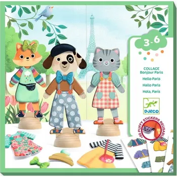 Vrták Djeco Sada opakovaně použitelné samolepky KOČKY V PAŘÍŽI 3-6 let