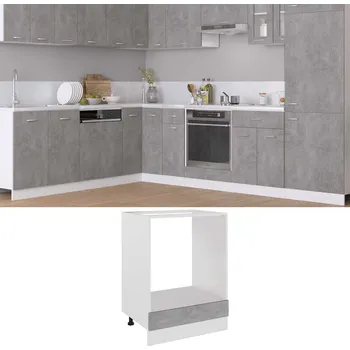 Kuchyňská linka zahrada-XL Skříňka na troubu "Riga" betonově šedá 60 x 46 x 81,5 cm, dřevěné 802501