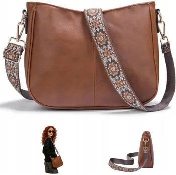 Kabelka Dámská kabelka HNĚDÁ Elegantní s popruhem přes rameno hnědá