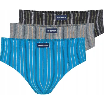 Slipy Pánské slipy Classic 3-pack Henderson | černá, šedá, modrá XL