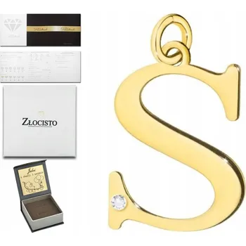 Přívěsek ZLATÝ PŘÍVĚSEK PŘÍVĚSEK MALÉ PÍSMENKO S BRILIANTEM