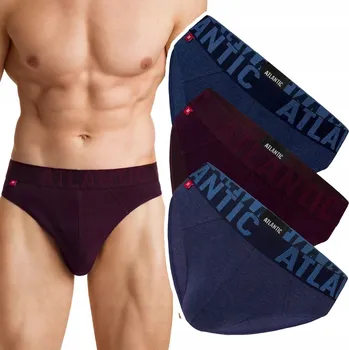 Slipy X3 Pánské slipy klasického střihu ATLANTIC 3MP-100 Slipy bavlněné sada - XL