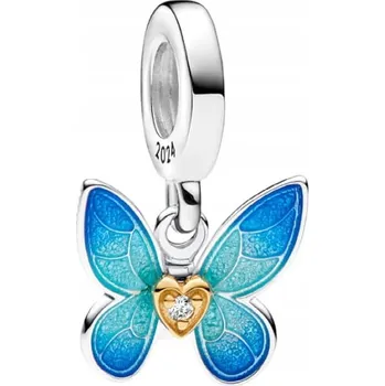 Přívěsek STŘÍBRNÝ PŘÍVĚSEK CHARMS MOTÝL KORÁLEK ORIGINÁLNÍ