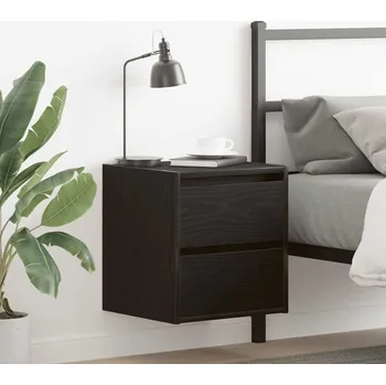 Noční stolek vidaXL Nástěnné noční stolky 2 ks 38x34x40 cm [861264] Barva: Černý dub