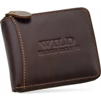 Peněženka Always Wild peněženka z přírodní kůže, hnědá - muž