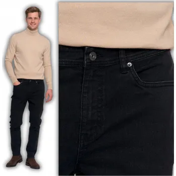Pánské džíny PÁNSKÉ DŽÍNY KLASICKÉ DŽÍNOVÉ KALHOTY ROVNÉ NOHAVICE MÓDNÍ MORAJ - 34