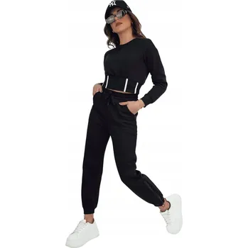 DStreet dámská tepláková souprava bez kapuce černá velikost S