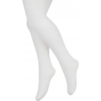 Dívčí oblečení Dětské punčocháče Knittex bílé s elastanem velikost 116