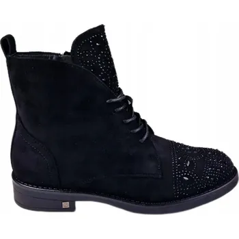 Dámská zimní obuv Potocki dámské kotníkové boty s plochým podpatkem, velikost 36