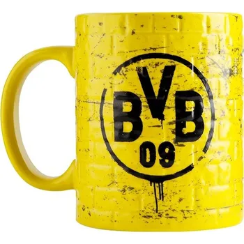 FotbalFans Keramický hrnek Borussia Dortmund FC, 300 ml, žlutý