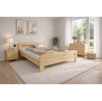 Ložnice Zvýšená postel z masivu Andula 140x200 cm + rošt ZDARMA