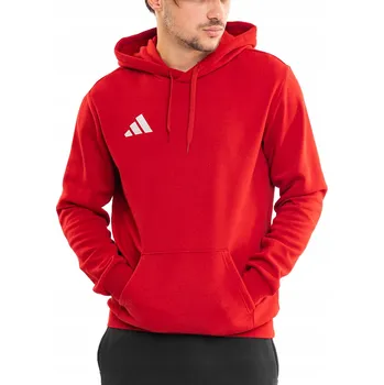 Pánská móda ADIDAS PÁNSKÁ MIKINA BAVLNĚNÁ ENTRADA 26 KLOKANKA JZ6576 ČERVENÁ vel. M