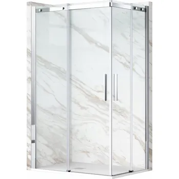 BALNEO SPRCHOVÝ KOUT 100x100 cm POSUVNÝ CHROMOVÝ ČTVERCOVÝ ROHOVÝ