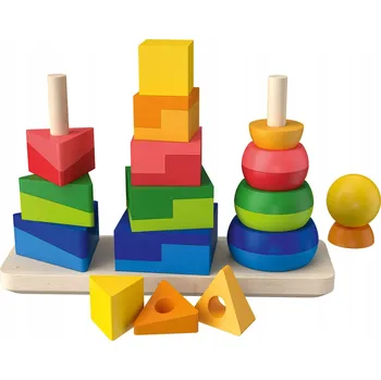 Dřevěná hračka Dřevěná hračka Montessori Věž na skládání