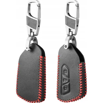 Zabzepeční vozidel Pouzdro na klíče kožené pro Volkswagen/Škoda/Seat černé/červené