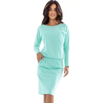 Dámské oblečení Dámské šaty 189-12 - NUMOCO světle zelená XL