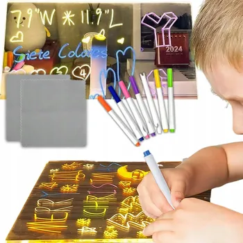 Obraz MAGICKÁ TABLICA LED PODSWIETLANA TABULE NA KRESLENÍ SVĚTLEM PRO DĚTI HRAČKA