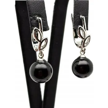 Náušnice Visací náušnice s orientálním přívěskem a onyxem