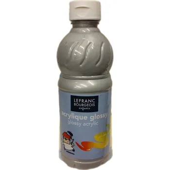 Vodová barva Akrylové barvy Lefranc stříbrná 1 ks 500 ml