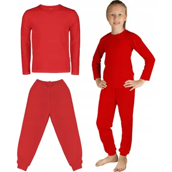 ČERVENÝ SET: HALENKA A KALHOTY PRO DĚTI NA JARNÍ BESÍDKU, VELIKOST 98