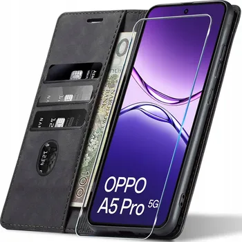 Pouzdro na mobilní telefon Flipové pouzdro Koanni pro Oppo A5 Pro 5G, černé