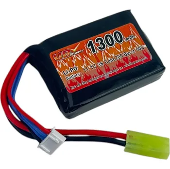 Baterie pro airsoftovou zbraň Akumulátor Li-Pol 11.1V/1300mAh PEQ Style (15C) - VB Power