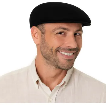 Čepice Černá vlněná bekovka - Kangol 504 Velikost: 63 cm (XXL)