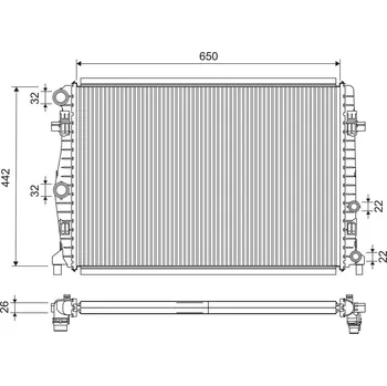Chladič motoru Chladič vody pro motor VALEO 701285