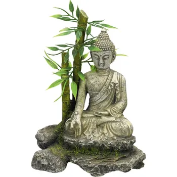 Dekorace do akvária Nobby akvarijní dekorace Zenová socha s bambusem 12 x 9 x 16 cm