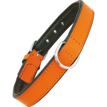 Vodítko pro psa Kožený obojek pro psa Gloria Prošívaný Oranžová (40 x 2 cm)