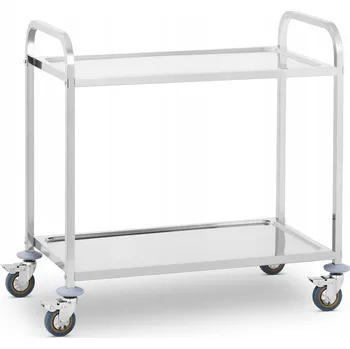 Servírovací stolek Servírovací vozík Royal Catering EX10010079 - 2 police, nerezová ocel