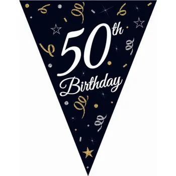 GIRLANDA K 50. NAROZENINÁM vlajky 50th Birthday 270 cm