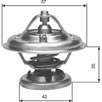 Těsnění motoru Termostat, chladivo GATES TH12680G1