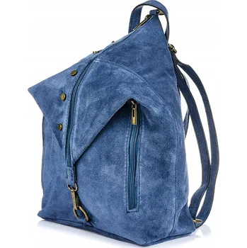 Městský batoh Batoh Dámský Kožený Semišový Velký Italský A4 kabelka kožená rozkládací