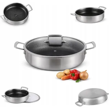 Hrnec Edenberg Traditional Hrnec Mělký Hrnec s poklicí MEDOVÁ PLÁSTEV 3,7 l