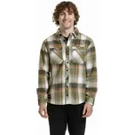 Meatfly pánská košile Woody Premium Green / Brown | Zelená