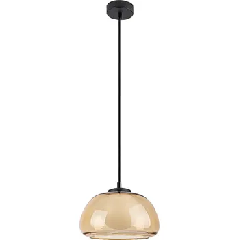 Černý závěsný lustr Elowen s jantarovým stínidlem pro žárovku G9 - Rabalux - 72273 - 72273