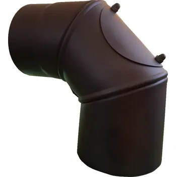 Kouřovod Kovo Kraus Koleno stavitelné 0 - 90° s čistícím otvorem 130mm antracit